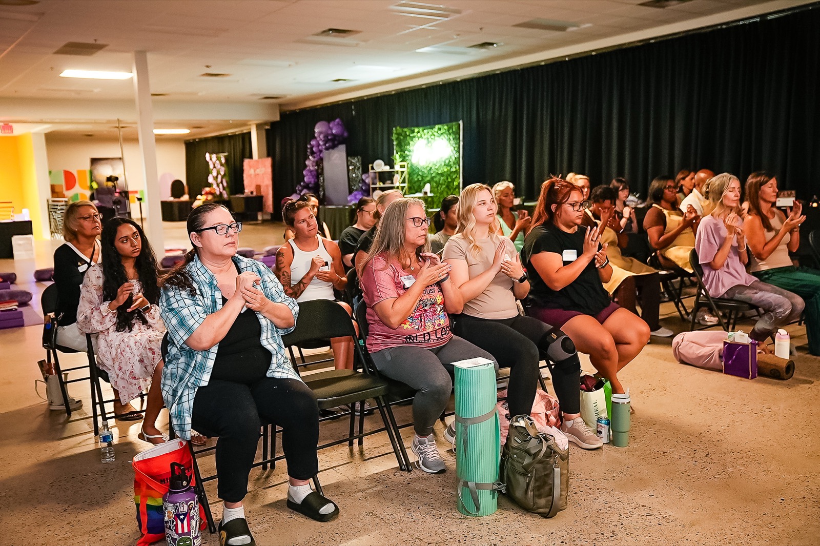 The whole room, hearts in hands